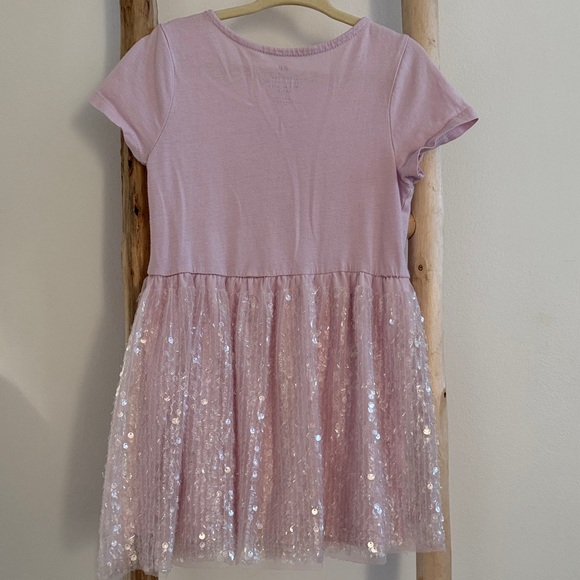 Frozen Pink Sequin Kids Dress - Picture 3 of 4